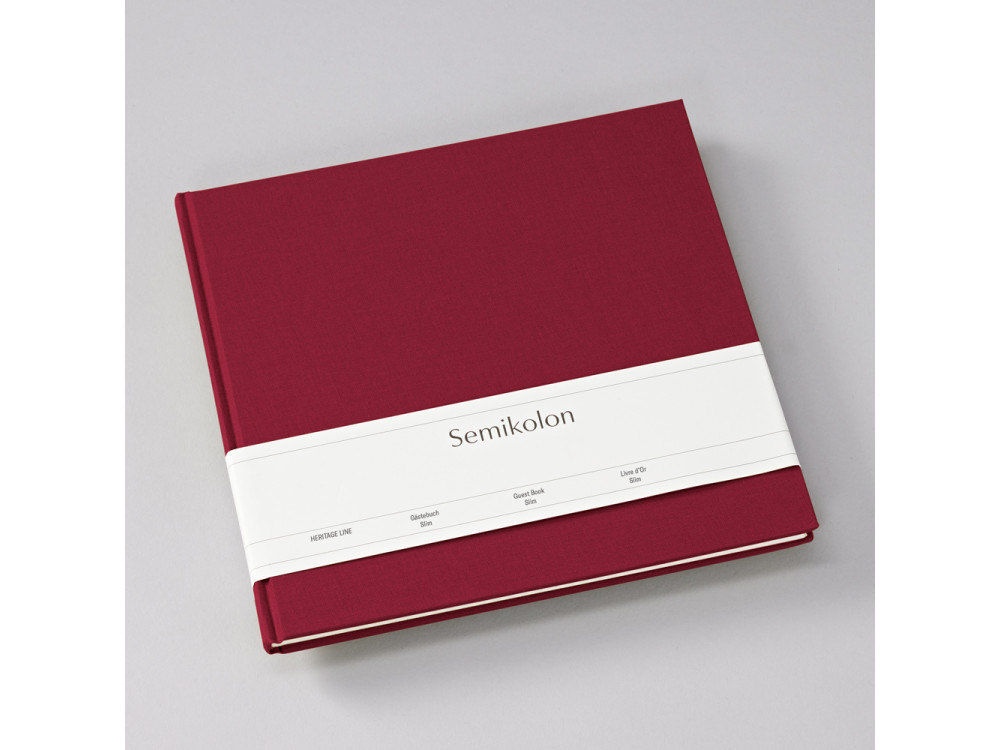 Guest book Slim Heritage Line - Semikolon - Burgundy, 100 pages
