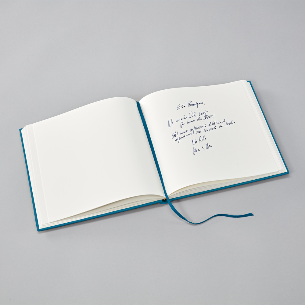 Guest book Slim Heritage Line - Semikolon - Azzuro, 100 pages