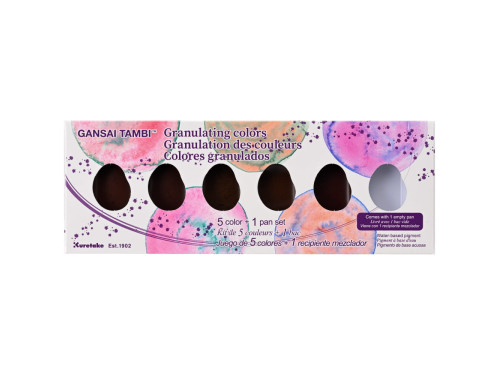 Watercolor set Gansai Tambi Granulating - Kuretake - 5 colors