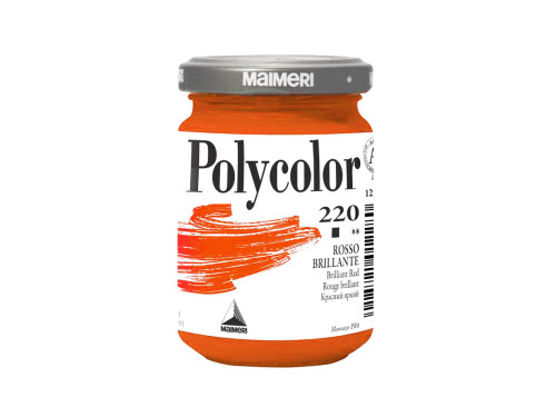 Acrylic paint Polycolor - Maimeri - 220, Brilliant Red, 140 ml