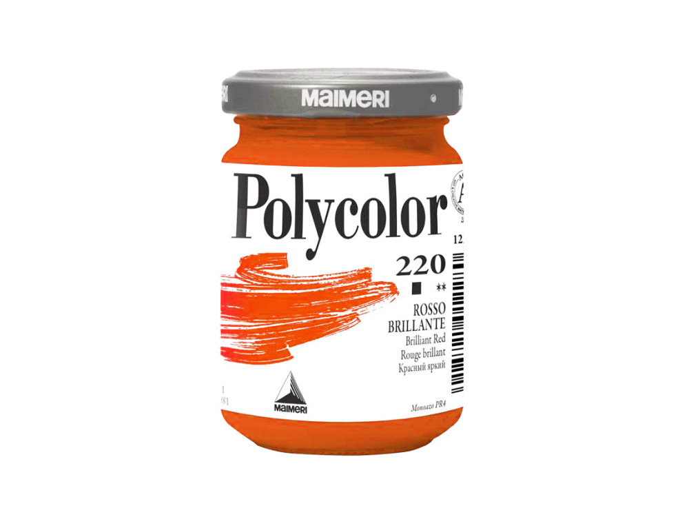 Farba akrylowa Polycolor - Maimeri - 220, Brilliant Red, 140 ml
