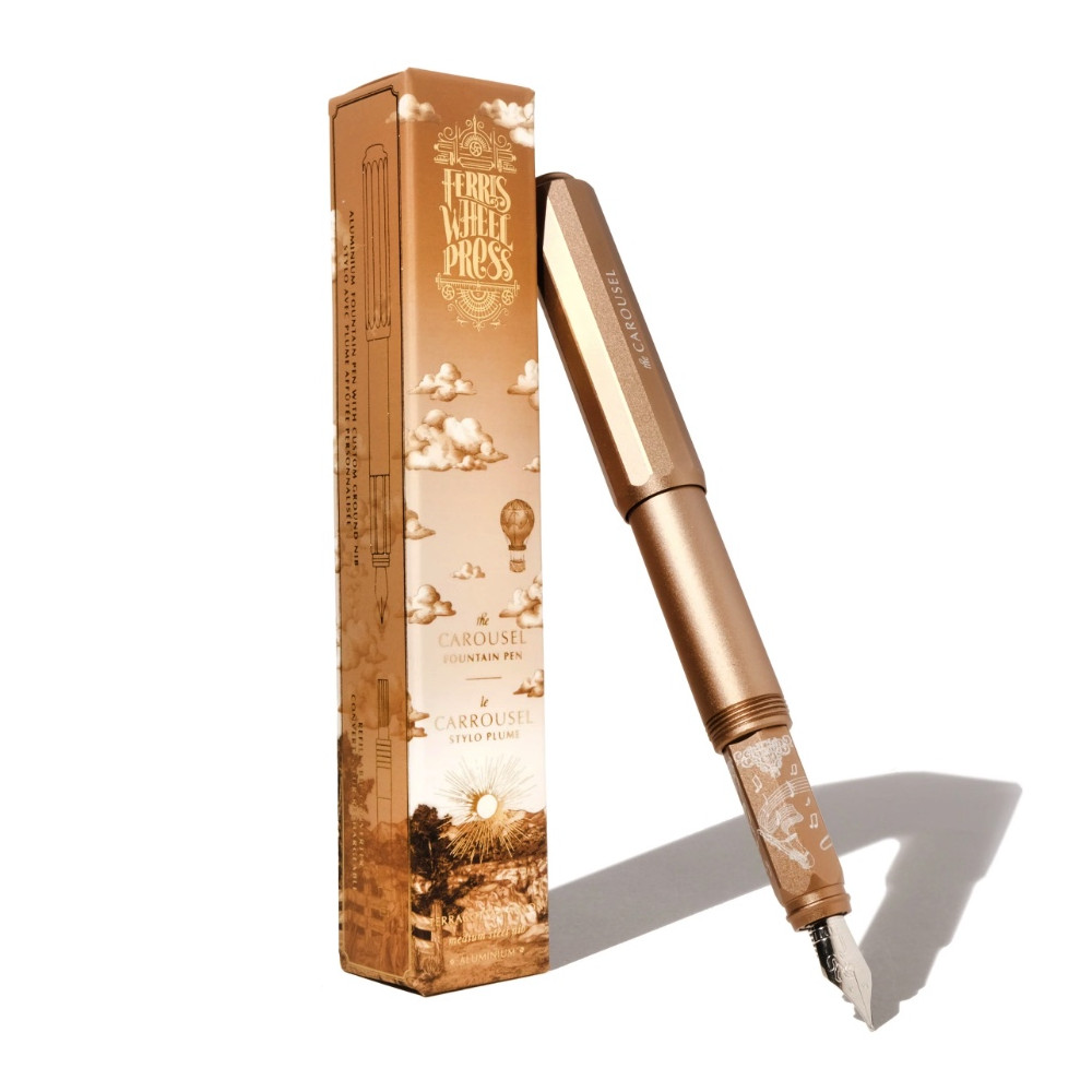 Limited Edition 2024 Aluminium Carousel Fountain Pen - Ferris Wheel Press - Terracotta Canyon, F