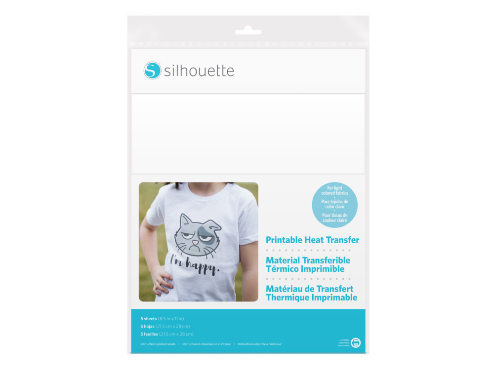 Printable heat transfer - Silhouette - 21,5 cm x 25 cm, 5 sheets
