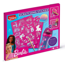 Zestaw naklejek do wydrapywania Barbie - Maped - 4 arkusze