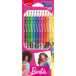 Zestaw kredek ołówkowych Barbie - Maped - 12 kolorów