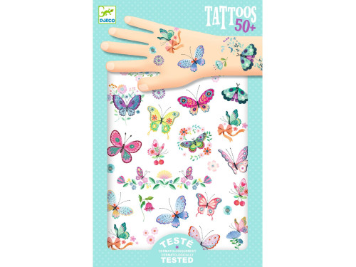 Set of washable tattoos for kids - Djeco - Butterflies