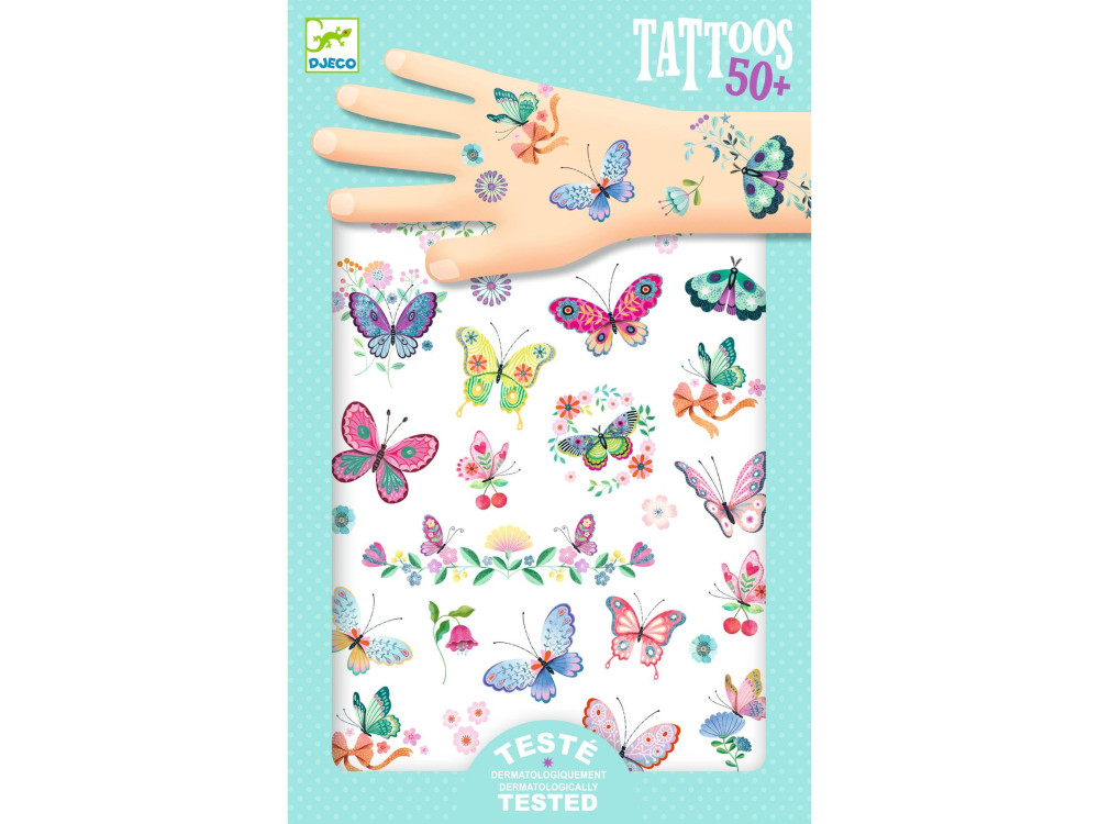 Zestaw tatuaży dla dzieci - Djeco - Motylki