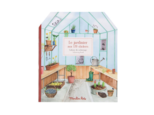 Coloring book with stickers - Moulin Roty - Garden