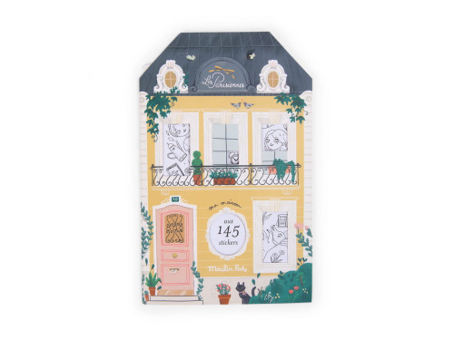 Coloring book with stickers - Moulin Roty - Les Parisiennes