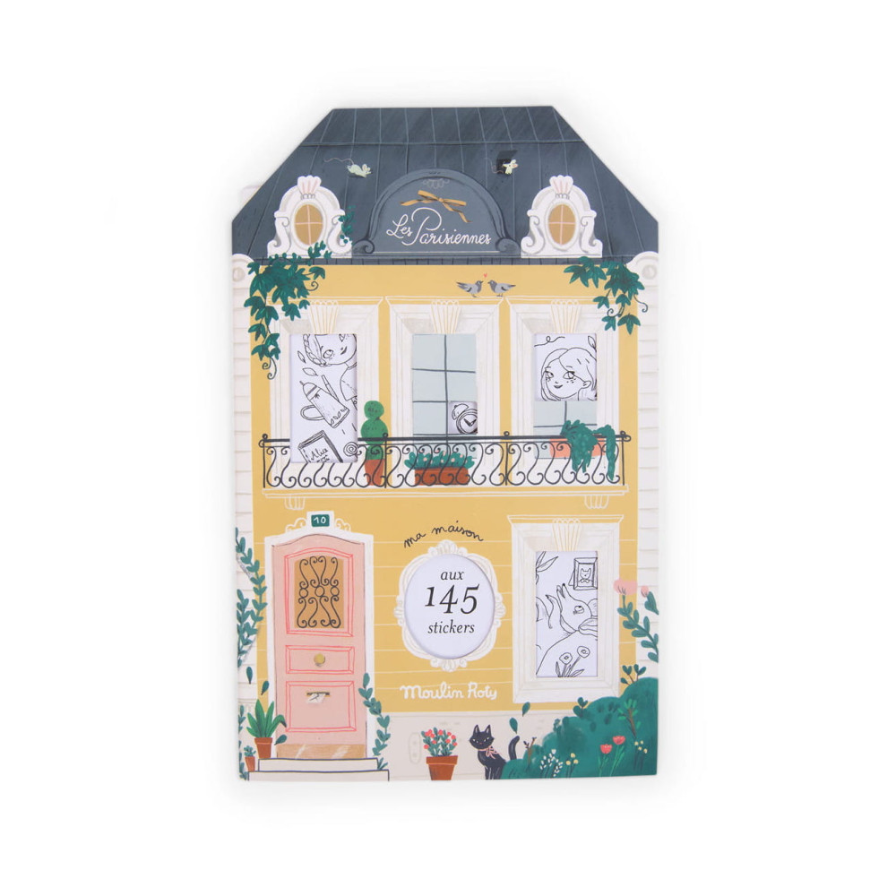 Coloring book with stickers - Moulin Roty - Les Parisiennes
