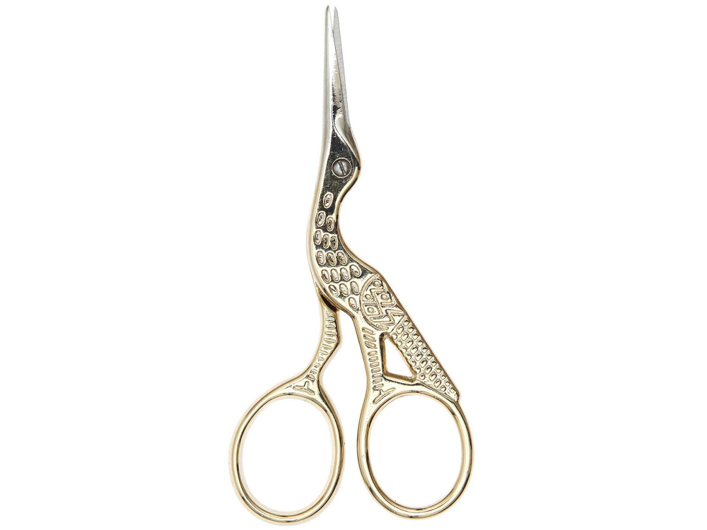Needlework Crane precise scissors - Rico Design - gold, 8,9 cm