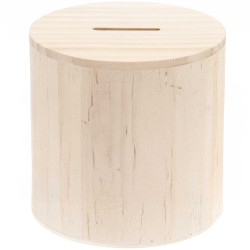 Skarbonka drewniana okrągła - Rico Design - 10 x 10 cm