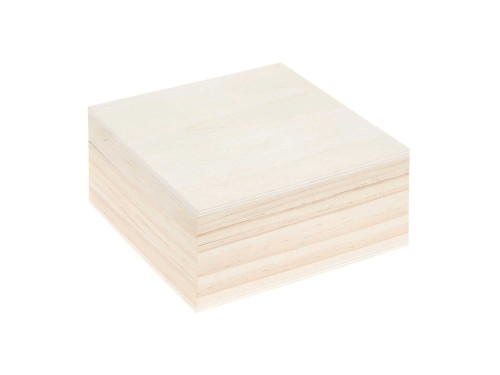 Pudełko, szkatułka drewniana kwadratowa - Rico Design - 12 x 12 x 6 cm