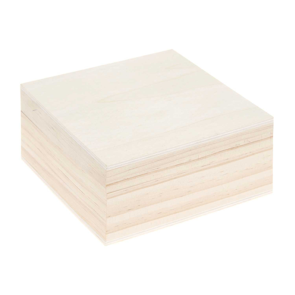 Pudełko, szkatułka drewniana kwadratowa - Rico Design - 12 x 12 x 6 cm