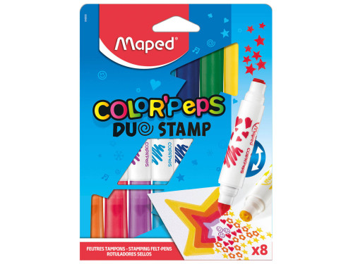 Set of Color'Peps Duo Stamp felt-tip pens - Maped - 8 pcs.