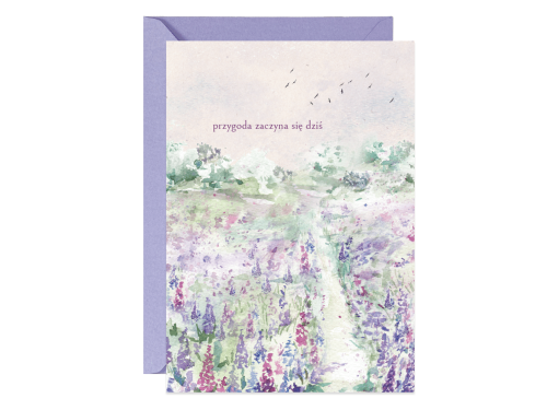 Greeting card A6 - Paperwords - Przygoda zaczyna się dziś!