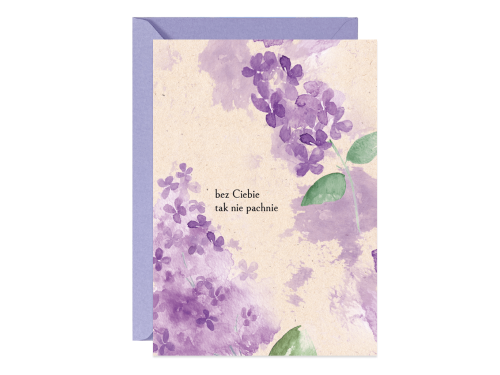 Greeting card A6 - Paperwords - Bez Ciebie tak nie pachnie