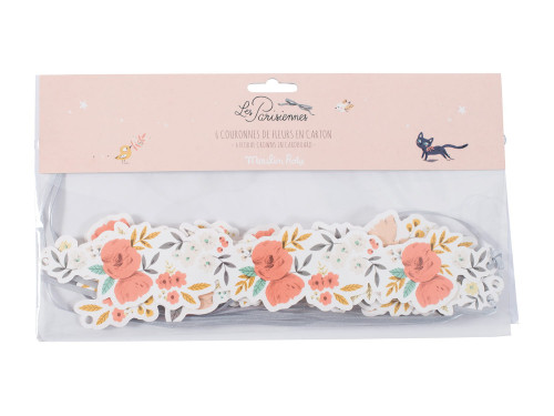 Set of cardboard crowns Les Parisiennes - Moulin Roty - 6 pcs.