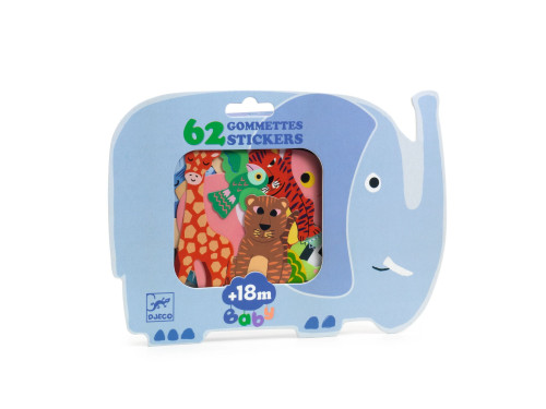 Stickers for babies - Djeco - Birds, 62 pcs.