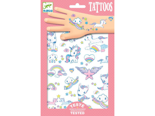 Set of washable tattoos for kids - Djeco - Unicorns