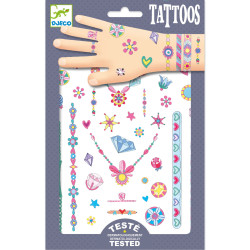 Zestaw tatuaży dla dzieci - Djeco - Klejnoty Jenni
