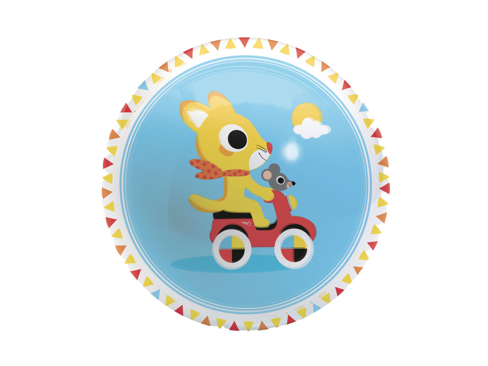 Piłka gumowa dla dzieci - Djeco - Wyścig, 12 cm