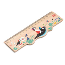 Wooden ruler - Djeco - Chic, 15 cm