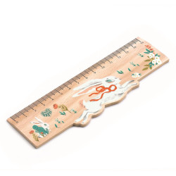 Wooden ruler - Djeco - Lucille, 15 cm