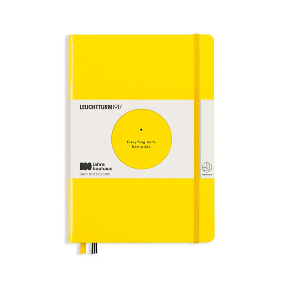Notebook Bauhaus - Leuchtturm1917 - Lemon, dotted, hard cover, A5
