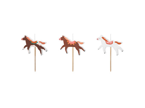 Birthday candles Horses - 3 pcs.