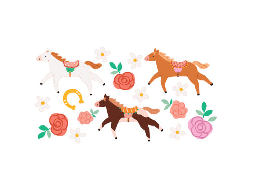 Temporary tattoos for kids Horses - 16 pcs.
