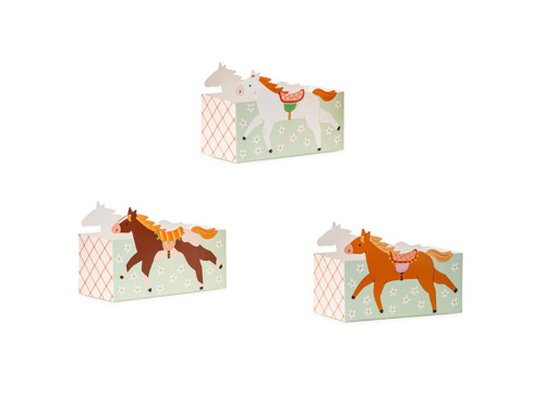 Decorative snack boxes Horses - 3 pcs.