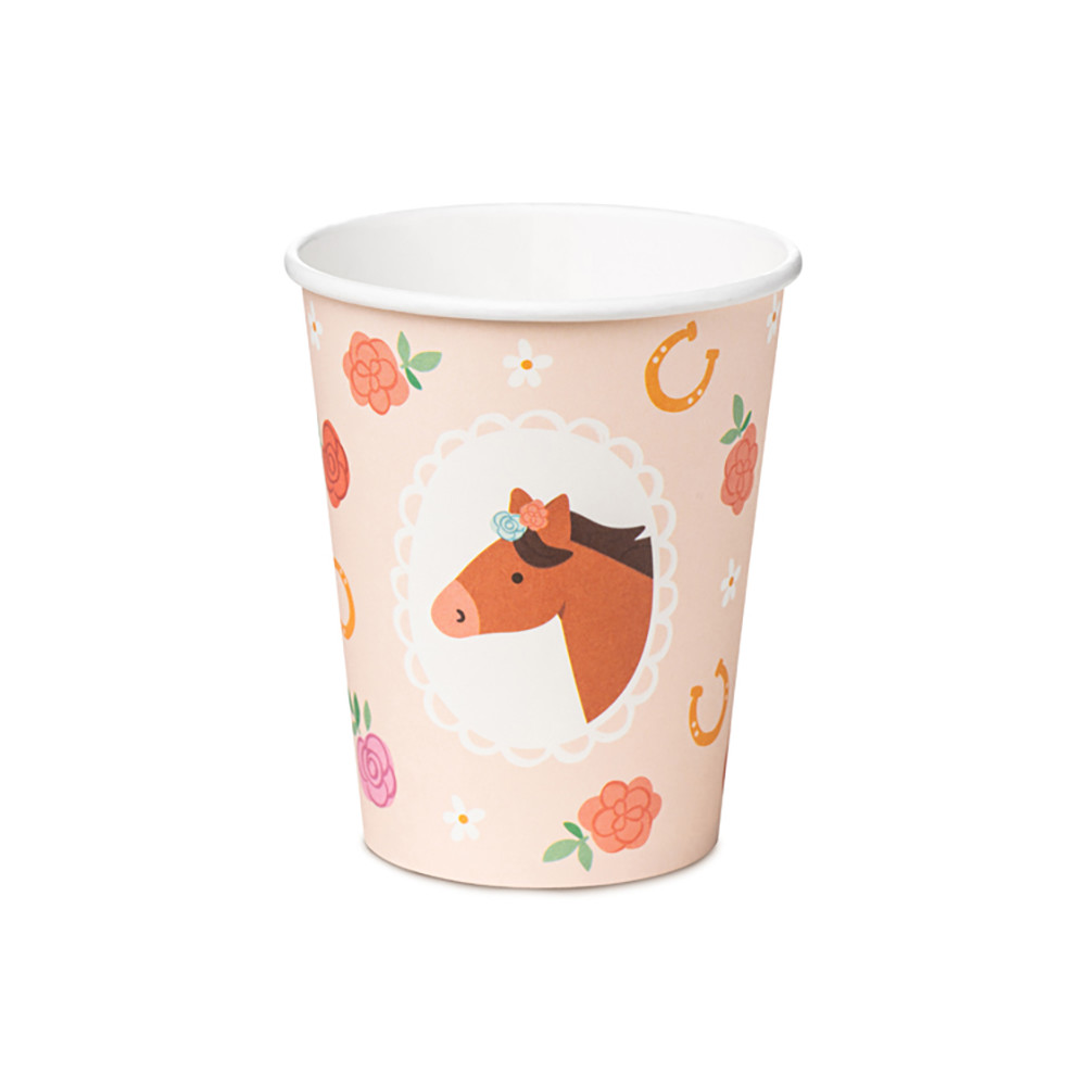 Paper cups Horses - 220 ml, 6 pcs.