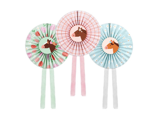Decorative rosettes Horses - 3 pcs.