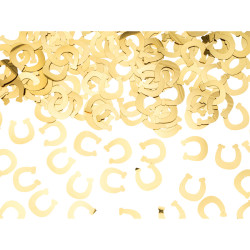 Decorative confetti Horseshoes - gold, 15 g