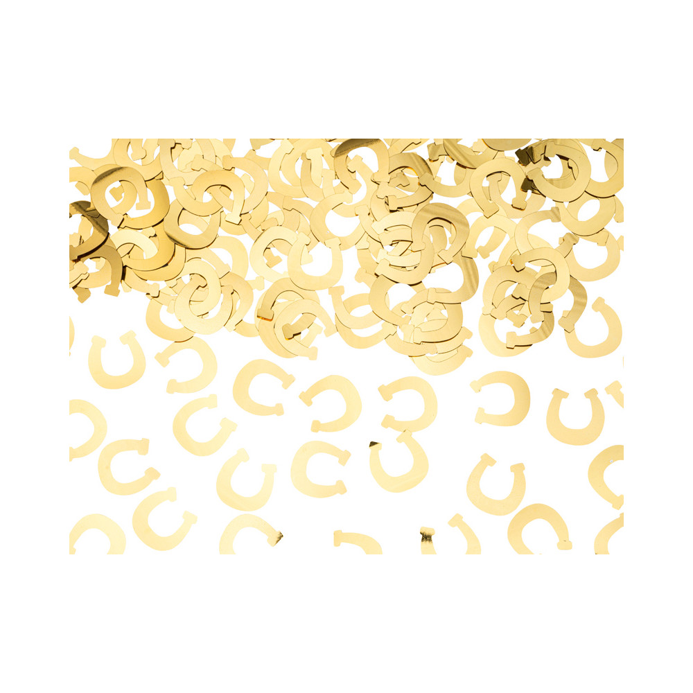 Decorative confetti Horseshoes - gold, 15 g