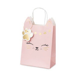 Gift paper bag Horses - pink, 18 x 10,5 x 27,5 cm