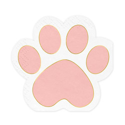 Paper napkins Cat's Paws - pink, 15,5 x 14,5 cm, 12 pcs.