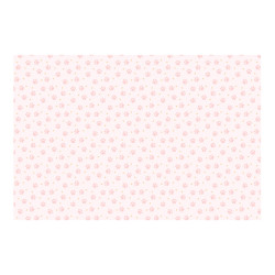 Paper checkered tablecloth Paws - pink, 180 x 120 cm