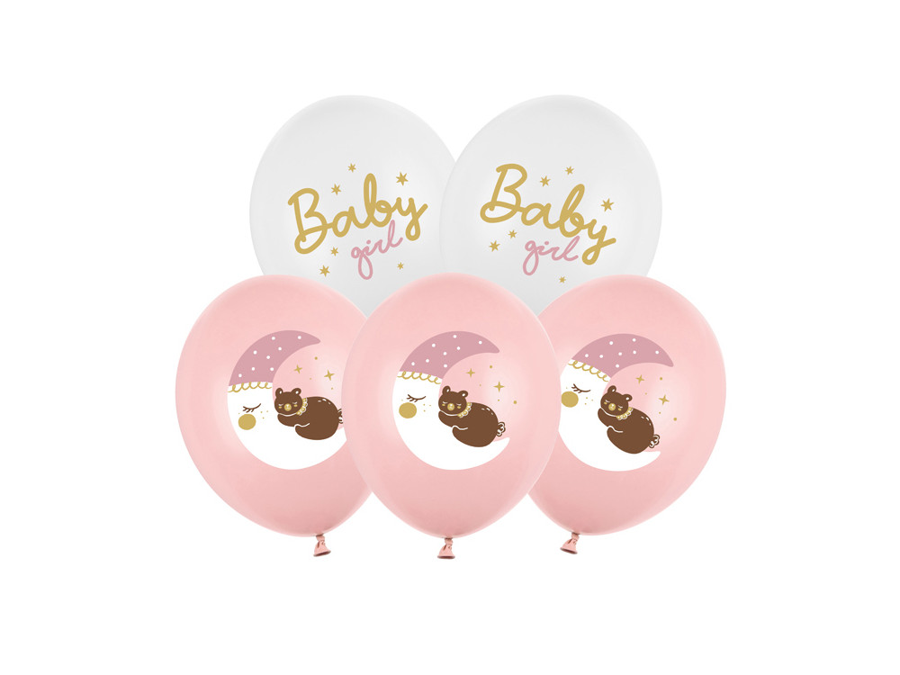 Latex balloons Baby Girl - 30 cm, 6 pcs.