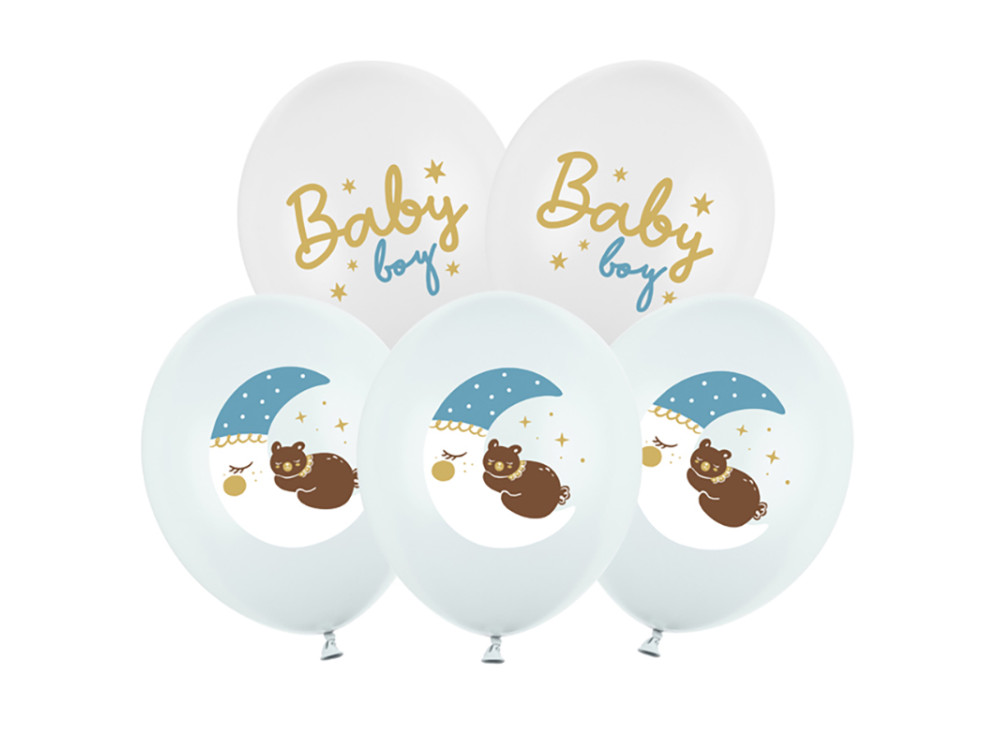 Latex balloons Baby Boy - 30 cm, 6 pcs.