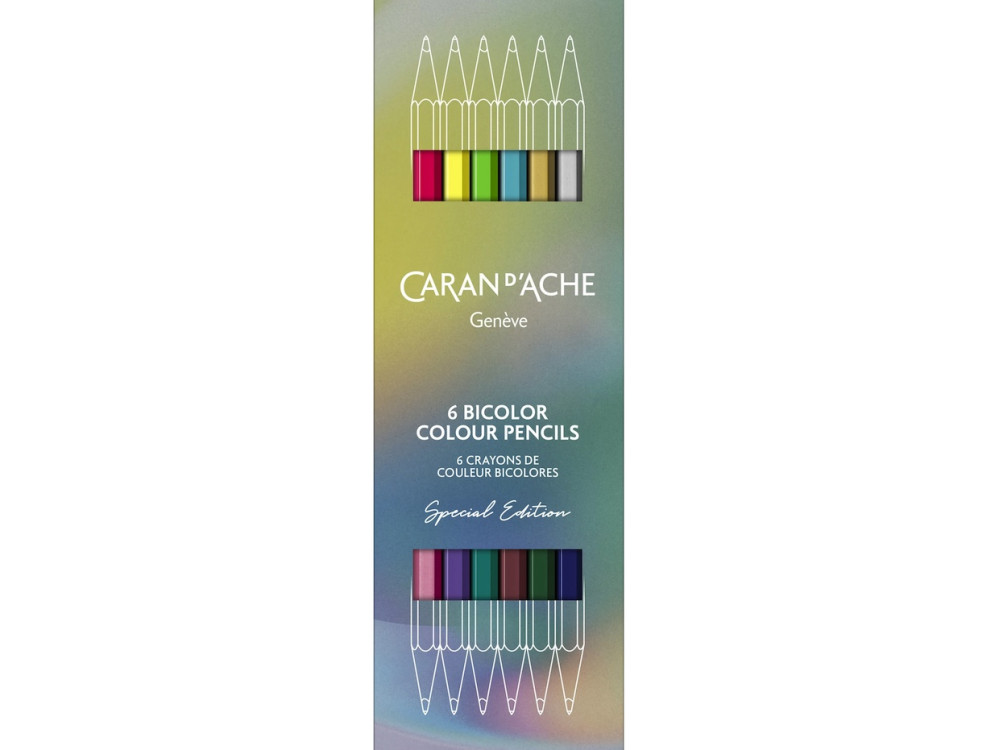 Set of Prismalo Bicolor Limited Edition colored pencils - Caran d'Ache - 6 pcs.