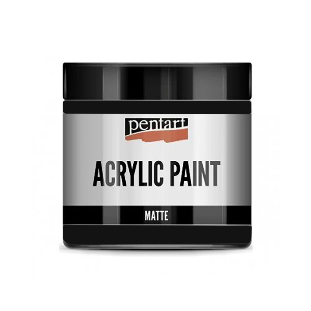 Farba akrylowa - Pentart - czarna, matowa, 500 ml