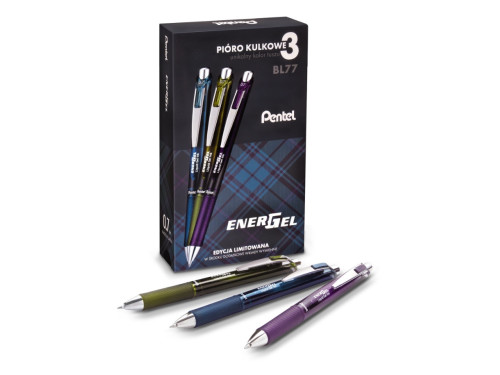 Zestaw piór kulkowych EnerGel Limitowana Edycja - Pentel - 3 szt.