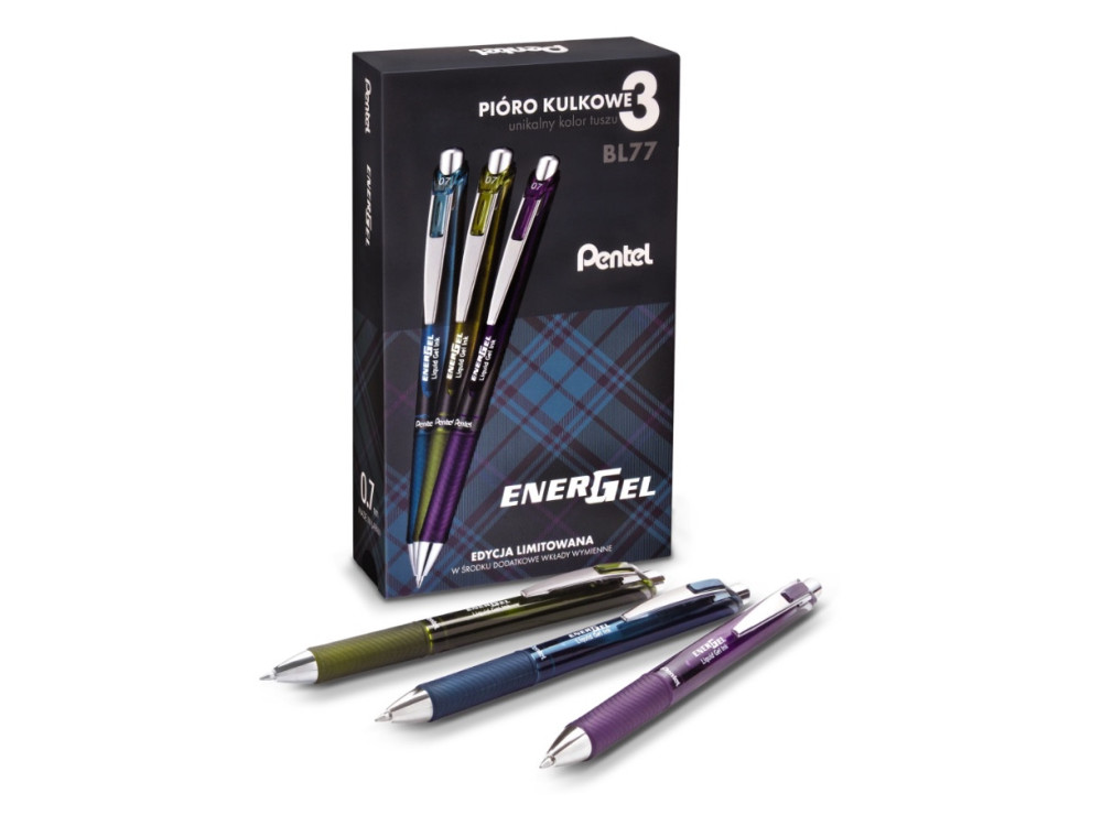 Zestaw piór kulkowych EnerGel Limitowana Edycja - Pentel - 3 szt.