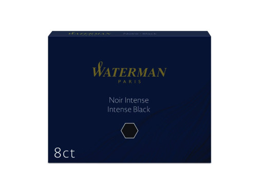 Long International Ink Cartridges - Waterman - Intense Black, 8 pcs.