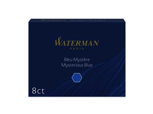 Naboje atramentowe - Waterman - Long, Mysterious Blue, 8 szt.