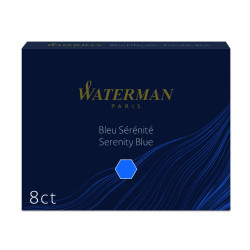 Naboje atramentowe - Waterman - Long, Serenity Blue, 8 szt.