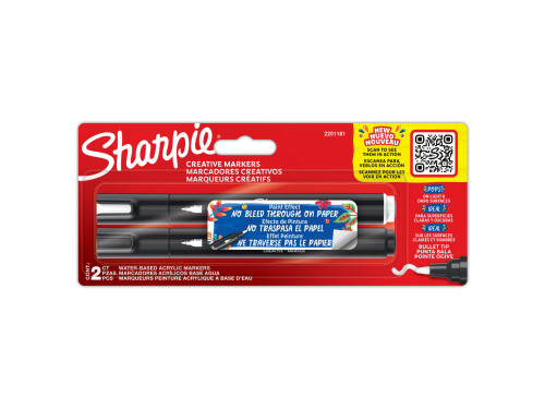 Water-based acrylic markers - Sharpie - 2,5 mm, 2 pcs.