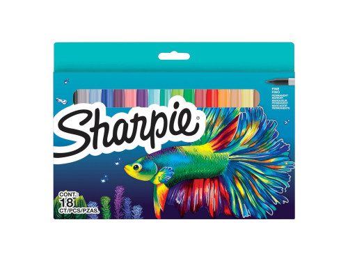 Set of permanent markers - Sharpie - 1 mm, 18 pcs.